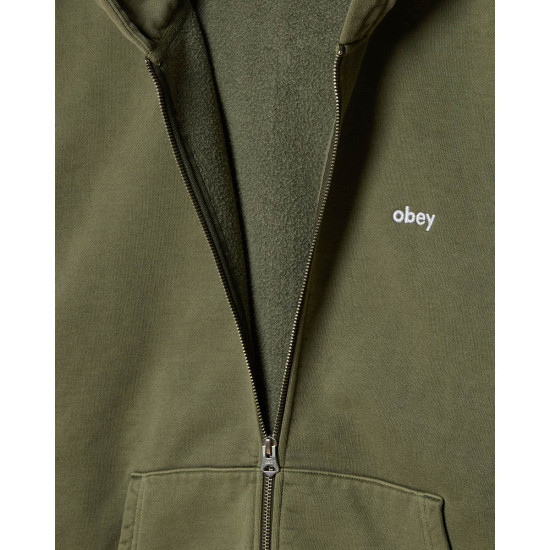 Obey Ανδρική ζακέτα Lowercase Pigment Zip Hood Fleece